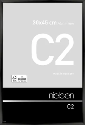 Image de Cadre en aluminium Nielsen C2 noir brillant 30 x 45 cm