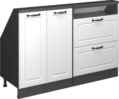 Produktbild von Dachschrägenschrank-Set Vicco Rion Weiß Landhaus 2er Set, Model 55960