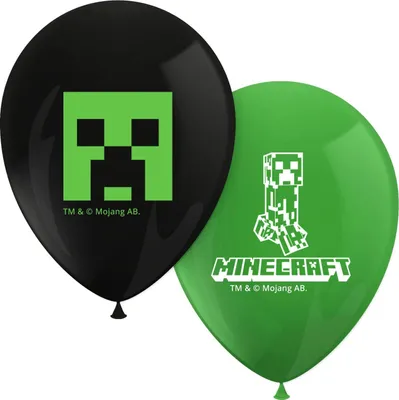 Zdjęcie produktu dla Zabawa w świecie Minecraft! Zestaw 8 kolorowych balonów dla fanów gry - idealne na przyjęcia i urodziny! Stwórz niezapomnianą atmosferę pełną przygód!