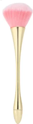 Image de Pinceau à poussière pour ongles, dissolvant, outil de manucure artificielle, grand, doré