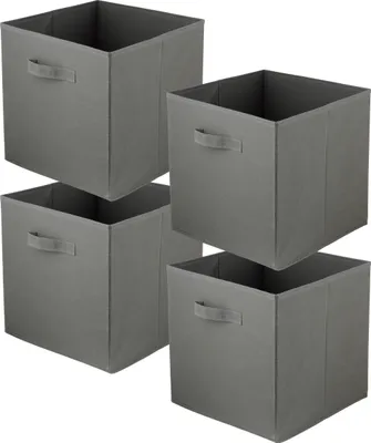 Produktbild von Lavita Storage Box | faltbare Aufbewahrung Boxen 31 x 31 x 31 cm | Schubladen-Organizer Box| Ordnungssysteme für Kleidung | Kleideraufbewahrung & Organisation | dunkelgrau | 4 stück