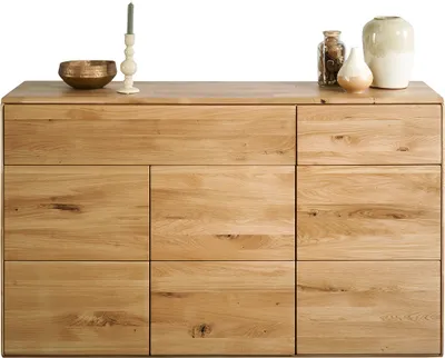 Produktbild von Kommode ca. 149 cm breit modern in massiver Eiche KALAMARIA-69