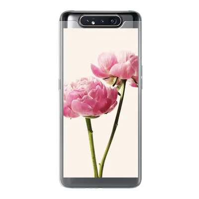 Produktbild von MuchoWow® Handyhülle Schutzhülle Hülle für Samsung Galaxy A80 Blumen - Blüte - Rosa Silikon Softcase Handy Hülle - Schutzdeckel
