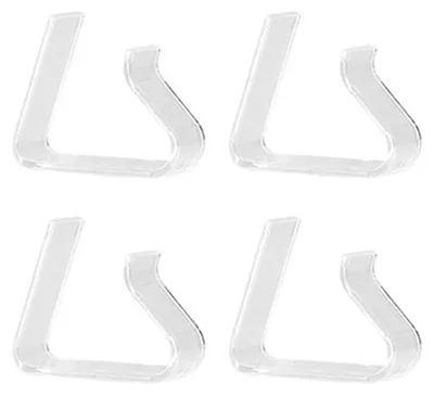 Produktbild von 4 Stück Tischdeckenklammern, transparent, hochfest, glatte Kante, wiederverwendbar, einfach zu installieren, Tischdecken-Halteklammern, Tischdeckenhalter, Haushaltswaren