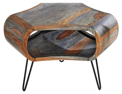 Zdjęcie produktu dla Stolik kawowy 60 cm, drewniany, designerski, nowoczesny, do salonu – KUP TERAZ