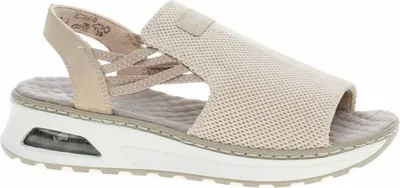 Produktbild von Rieker Damen Sandalen Beige Textil Synthetik Mix Größe: 40