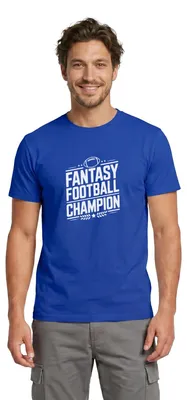 Produktbild von Spreadshirt Fantasy Football Meister Gewinner Champion Männer T-Shirt, 3XL, Dunkelblau