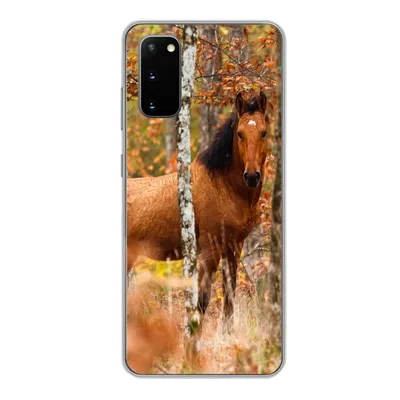 Produktbild von MuchoWow® Handyhülle Schutzhülle Hülle für Samsung Galaxy S20 Pferd - Wald - Braun Silikon Softcase Handy Hülle - Bild