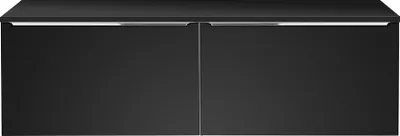Produktbild von Doppelwaschtisch-Unterschrank 160cm, schwarz matt, PUEBLA-56-BLACK