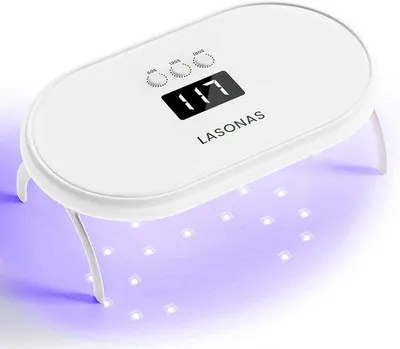 Produktbild von UV-LED-Nagellampe für Gel-Nagellack, 24 Watt, Mini-Härtelampe für schnelles Trocknen mit 3 Timer-Einstellungen, tragbares Nagelpflegegerät für den Heimgebrauch