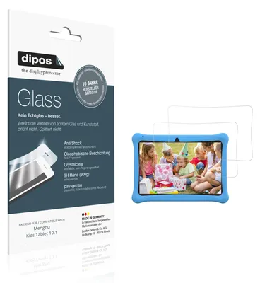Produktbild von 2x Schutzfolie für Menghu Kids Tablet 10.1 - Anti-Shock 9H Folie dipos Glass Kunststoffglas