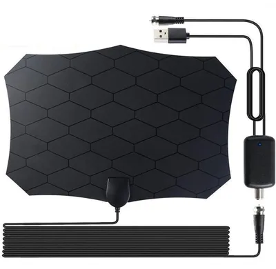 Produktbild von TV-Antenne, DVB-T/DVB-T2-Antenne für den Innenbereich, HDTV-Antenne mit Signalverstärker, geeignet für 1080p- und 4K-Fernsehsender, Hochleistungs-Ultra-HD-DVB-T-Antenne