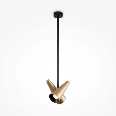 Zdjęcie produktu dla Lampa wisząca, metal mosiężny, gniazdo GU10, elastyczna wysokość