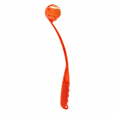 Produktbild von Ballschleuder für Hunde 45cm mit Tennisball, Wurfarm Orange, Weitwurf-Spielzeug, KI-generiertes Bild