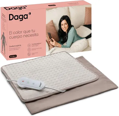 Image de Coussin chauffant de 50 x 38 cm, pour soulager les douleurs, avec 4 niveaux de température, 3 programmes et en microfibre