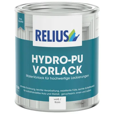 Produktbild von Relius Hydro-PU Vorlack weiß / Basis W 2,5 Liter - Wasserbasierter Vorlack für hochwertige Lackierungen