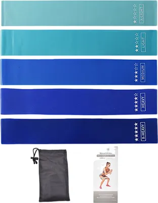 Produktbild von 5-teiliges Yoga-Widerstandsband, 2,3/4,5/9/10/13/18 kg, Übungs-Loop-Band, Krafttraining, Crossfit, Spannungsband für Männer und Frauen, Körperdehnung, elastisches Band, Heim-Fitnessgerät
