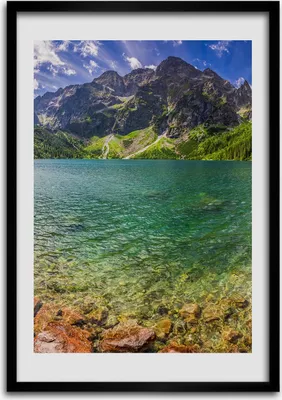 Produktbild von Bild - Bilderrahmen - Foto - 70 cm x 100 cm - MDF - Rahmen - Wandkunst - Seeauge der Tatra-Berge