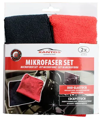 Produktbild von XANTOS Mikrofaser Set rot/schwarz