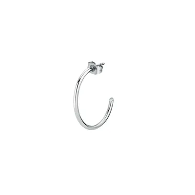 Image de Elégantes boucles d'oreilles simples en acier LPS02AQM09/11, 3 cm
