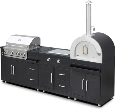 Produktbild von Außenküche mit 3 Kochstellen - Oviala Memphis