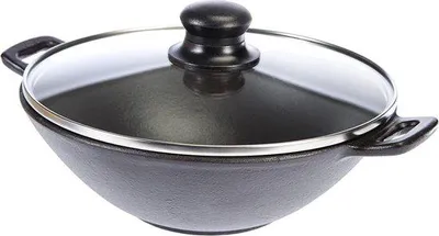 Productafbeelding van Famanu Wok met deksel - Stoommand, 24 cm, geschikt voor inductiekookplaten, zwart