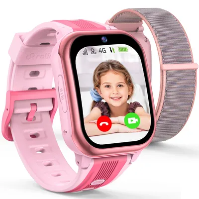 Productafbeelding van Ralio R5 Plus – 4G GPS Kinderhorloge & Smartwatch Kinderen met Gebogen HD-Display – GPS Tracker Kind met Videobellen – Ideaal Cadeau voor Kinderen