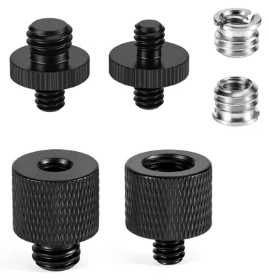 Productafbeelding van 6 Statiefadapters 1/4 naar 3/8 Schroefdraad Aluminium