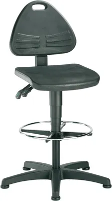 Produktbild von Bimos Arbeitsdrehstuhl Isitec mit Gleitern,Fußring Integralschaum Sitz-Höhe 580-850 - 9613-   2000