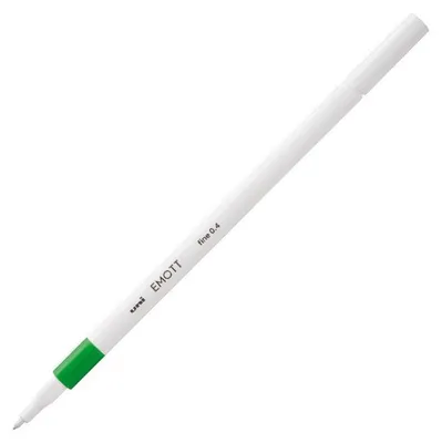Zdjęcie produktu dla Uni-Ball EMOTT 10.1.0033, Długopis z wkładem, Zielony, Biały, Zielony, 0,4 mm, Drobny, 1 szt.