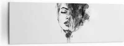 Produktbild von Bild auf Leinwand - Leinwandbild - Einteilig - Frau Gesicht Abstraktion - 160x50cm - Wand Bild - Wanddeko - Wandbilder - Leinwanddruck - Bilder - Wanddekoration - Leinwand bilder - AB160x50-4934