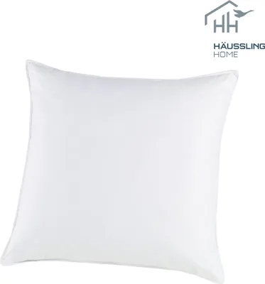 Produktbild von HÄUSSLING HOME 3-Kammer Federn- und Daunenkissen 80x80 cm | Kopfkissen, Kissen, Deutsche Manufaktur, 60% Daunen, auch für Allergiker geeignet, Bezug 100% Baumwolle,