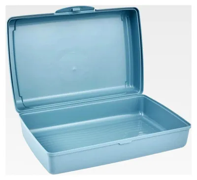 Produktbild von Frischhaltedose mit Klickverschluss, 30 x 20 x 8,5 cm, 3,75 l, Luca Maxi, Nordic Blue
