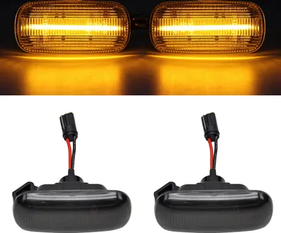 Produktbild von 2x LED Seitenblinker Blinker in Schwarz Smoke SET für Audi A3 8P A4 B6 B7 8E 8H