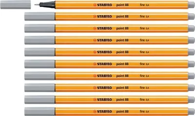 Produktbild von Fineliner - STABILO point 88 - 10er Pack - mittelgrau