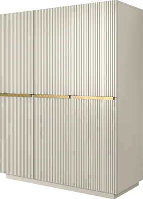 Produktbild von Kleiderschrank Nicole Sockel geriffelt 150x207x62 cm Schlafzimmer Kaschmir/Gold