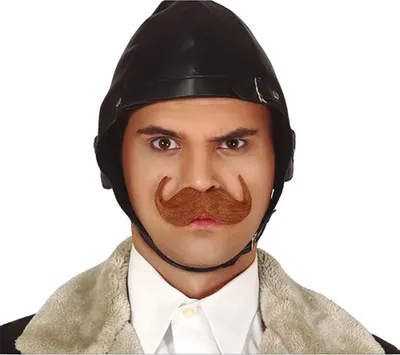 Immagine prodotto di Baffi da cowboy accessorio per costume 19° secolo tema selvaggio West festa di carnevale marrone viaggio eroico nel tempo look autentico, colore: marrone