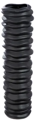 Immagine prodotto di Gilde Bodenvase, groß, zylindrisch, "Rillo", Keramik, schwarz, VE 1, H. 78 cm, D. 20 cm 32768 4063387327685