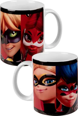 Produktbild von Miraculous Tasse - Ladybug und Cat Noir Kaffeetasse Becher Kaffeebecher aus Keramik 320 ml