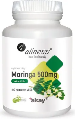 Produktbild von Aliness Moringa-Extrakt 20% 500 mg 100 vegane Kapseln