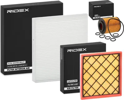 Produktbild von RIDEX Filterset Inspektionspaket Filtersatz für OPEL Astra J Sports Tourer (P10) ASTRA J Astra J GTC (P10) ASTRA J Stufenheck für CHEVROLET CRUZE