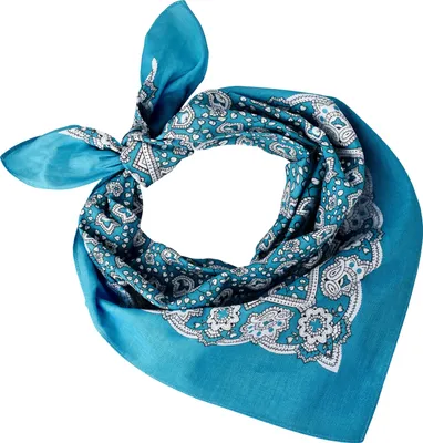 Tobeni 548 Bandana Nickituch in 100 Baumwolle für Damen und Herren Paisley Türkis