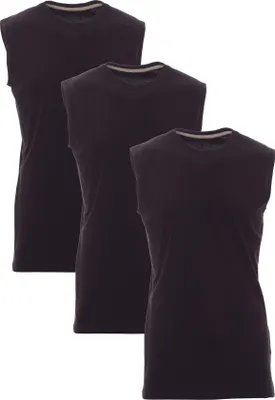 Produktbild von Mivaro Herren Tank Top 3er Pack aus Baumwolle in Schwarz - ärmelloses Basic Shirt mit Rundhals, Regular Fit, Größen S bis XXL