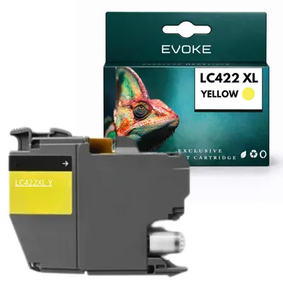 Image de Cartouches compatibles avec les imprimantes Brother LC-422 XL LC422XLY, couleur jaune, capacité de 18 ml, compatibles avec les modèles MFC-J5340DW et MFC-J5740DW