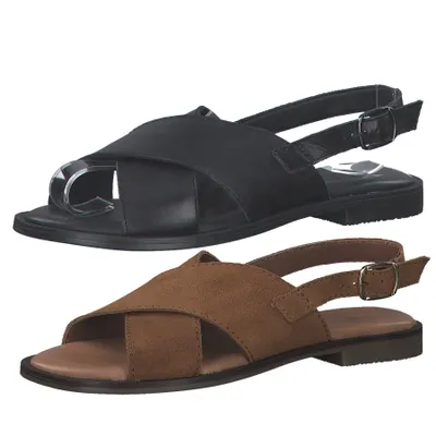 Produktbild von Tamaris Damen Sandalen Leder Slingback 1-28119-28, Größe:37 EU, Farbe:Schwarz