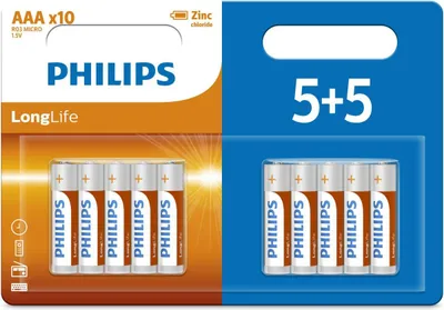 Produktbild von Philips R03L10BP/10 Haushaltsbatterie Einwegbatterie AAA Zinkchlorid