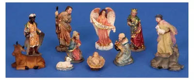 Produktbild von 11-teiliges Set Krippenfiguren Weihnachten bis 5 cm