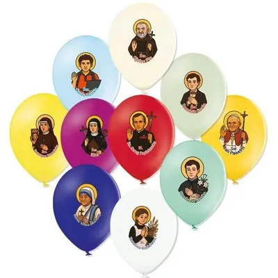 Produktbild von Ballons mit Heiligenbildern, 10 Stück, dekorativ