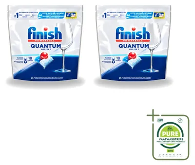 Produktbild von 2 x Finish Powerball Quantum All in 1 Geschirrspültabs - Großpackung - 2 Stücke