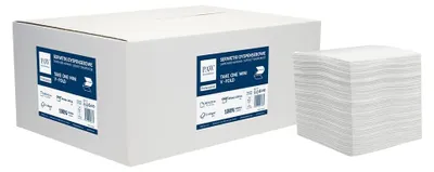 Obrázek produktu pro Servítky PAW, V-falz, rozměr 10,5 x 21 cm, balení 8000 kusů - bílé